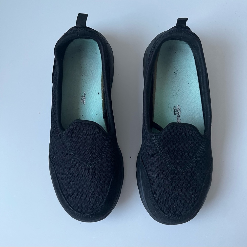 Black Athletic Work Shoes Size 6